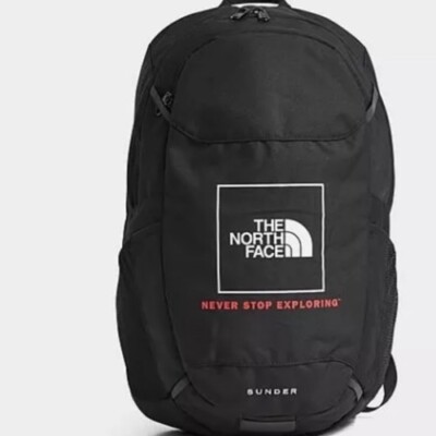 The North Face Sunder Kids Black Backpack (32L) Brand New 