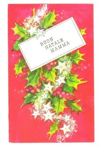 2 cards Italian Christmas Greeting Card -- 6556 -- Mother Mamma Natale Mutter