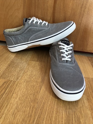 mens sperry topsider canvas shoes/size 