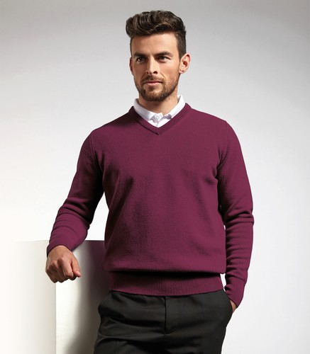 Glenmuir Mens Lomond Lambswool V-neck 