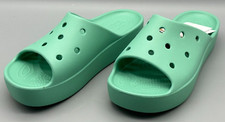 New Womens Crocs Classic Slip On Slide Sandals Jade Green B20