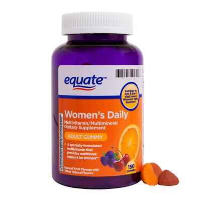 Equate Once Daily Women's Multivitamin Gummies Support General Wellness 150 Ct.