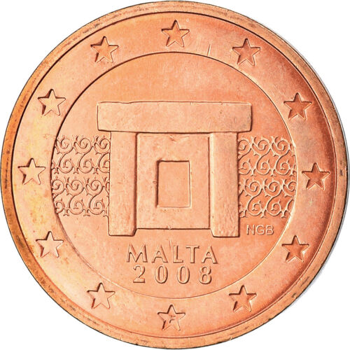 [#795550] Malta, 2 céntimos de euro, 2008, París, SS+, acero chapado en cobre, km:126 - Imagen 1 de 2