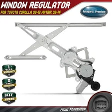 Front RH Power Window Regulator with 6-Pin Motor Assy for Toyota Corolla Matrix