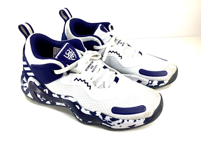 Adidas D.O.N Issue #3 Team Crew Size 8.5 White Navy Blue Donovan