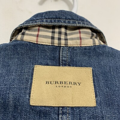 BURBERRY LONDON デニムシャツジャケット バーバリーロンドン デニムジャケット Gジャン ノバチェック柄