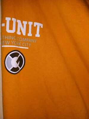 Vintage G Unit Shirt Mens M Yellow Hip Hop Rap 50 Cent Lloyd Banks