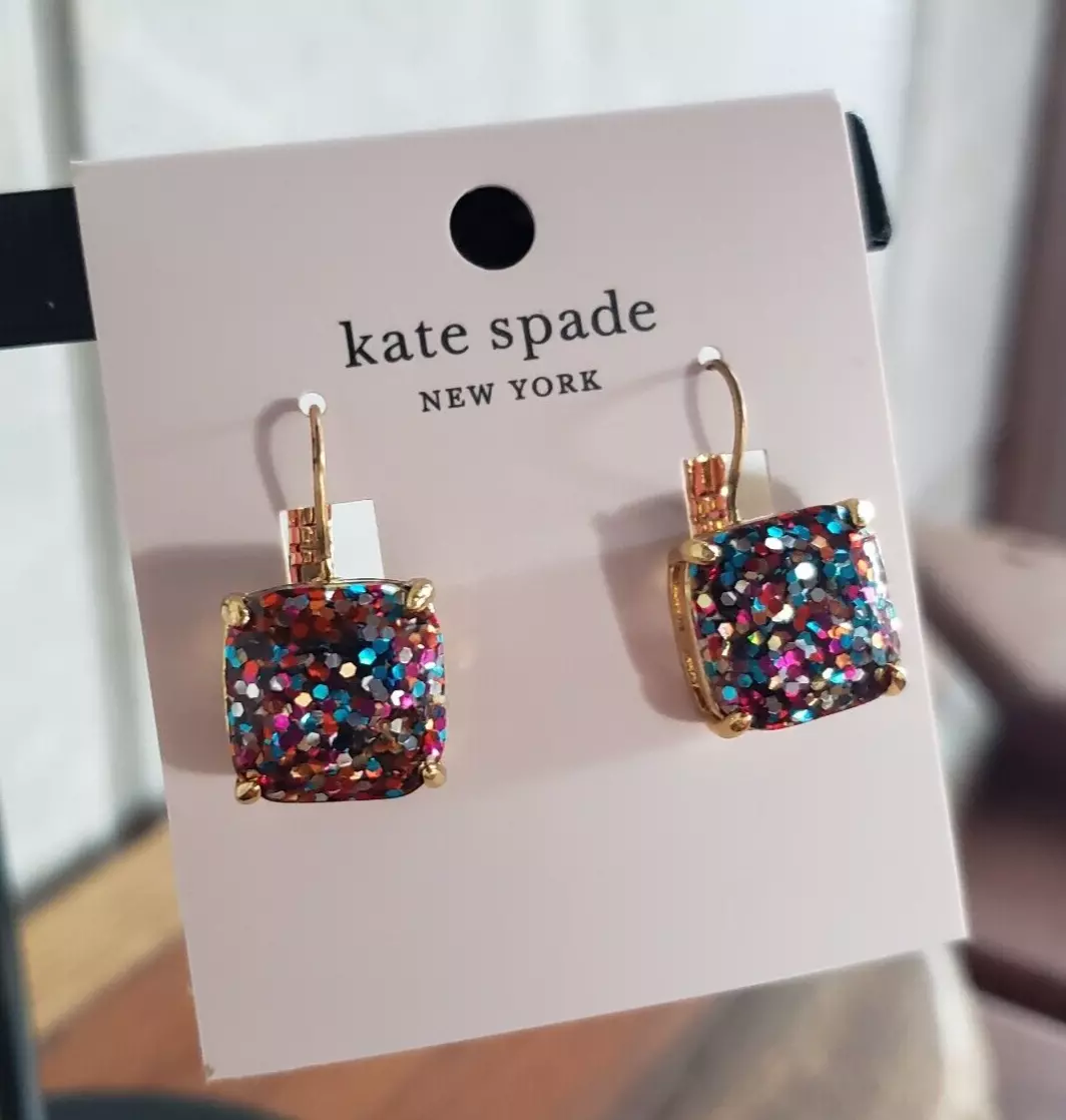 Kate spade small cheap square leverback earrings