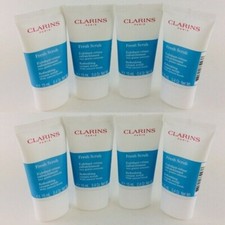 Lot 8X Clarins Fresh Scrub Refreshing Cream Face Scrub Travel 0.4 Oz/15 mL