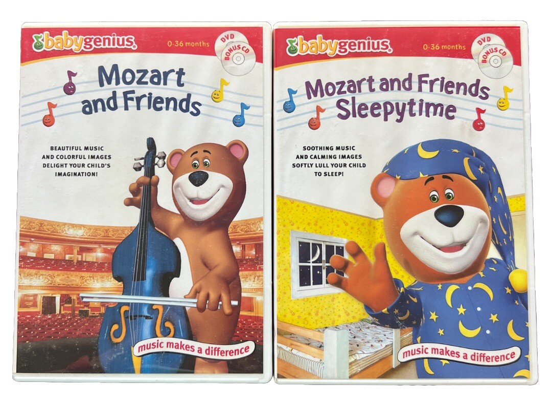 Baby Genius DVDs/CD'S Lot Of 2 Mozart and Friends & Mozart