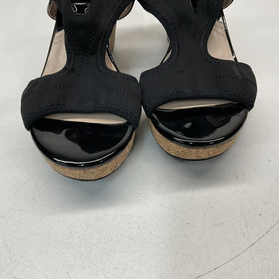 Zapatos de mujer ADRIENNE VITTADINI Carinea corcho cuña negro 7 Foto 3 de 4