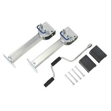 2tig Stützen Set 445mm Flanschtiefe für Kipper und Hochlader PKW Anhänger DE