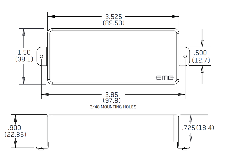 Set Pickups Attivi EMG 57-8H + 66-8H Nero Per Chitarra 8 Corde Con 3 Set Di Corde Dunlop