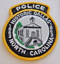 HISTORIC DALLAS POLICE~NORTH CAROLINA FABRIC  PATCH