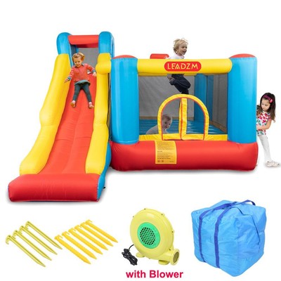 BIG SLIDE Inflatable Bounce House Castle Kids Jumping Bouncer Blower Carry Bag