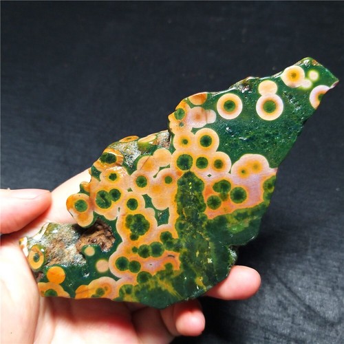 Rare 91G Natural Orbicular Ocean Jasper Rough Stone Healing Madagascar QB199 - Bild 11 von 12