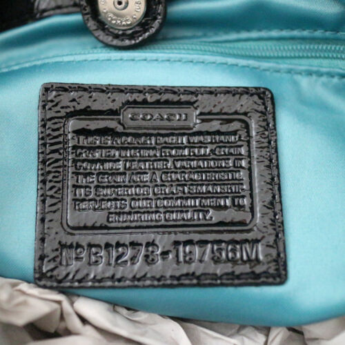 NWT COACH Chelsea Black Patent Leather Jayden Carryall Tote Bag NEW - Picture 7 of 12
