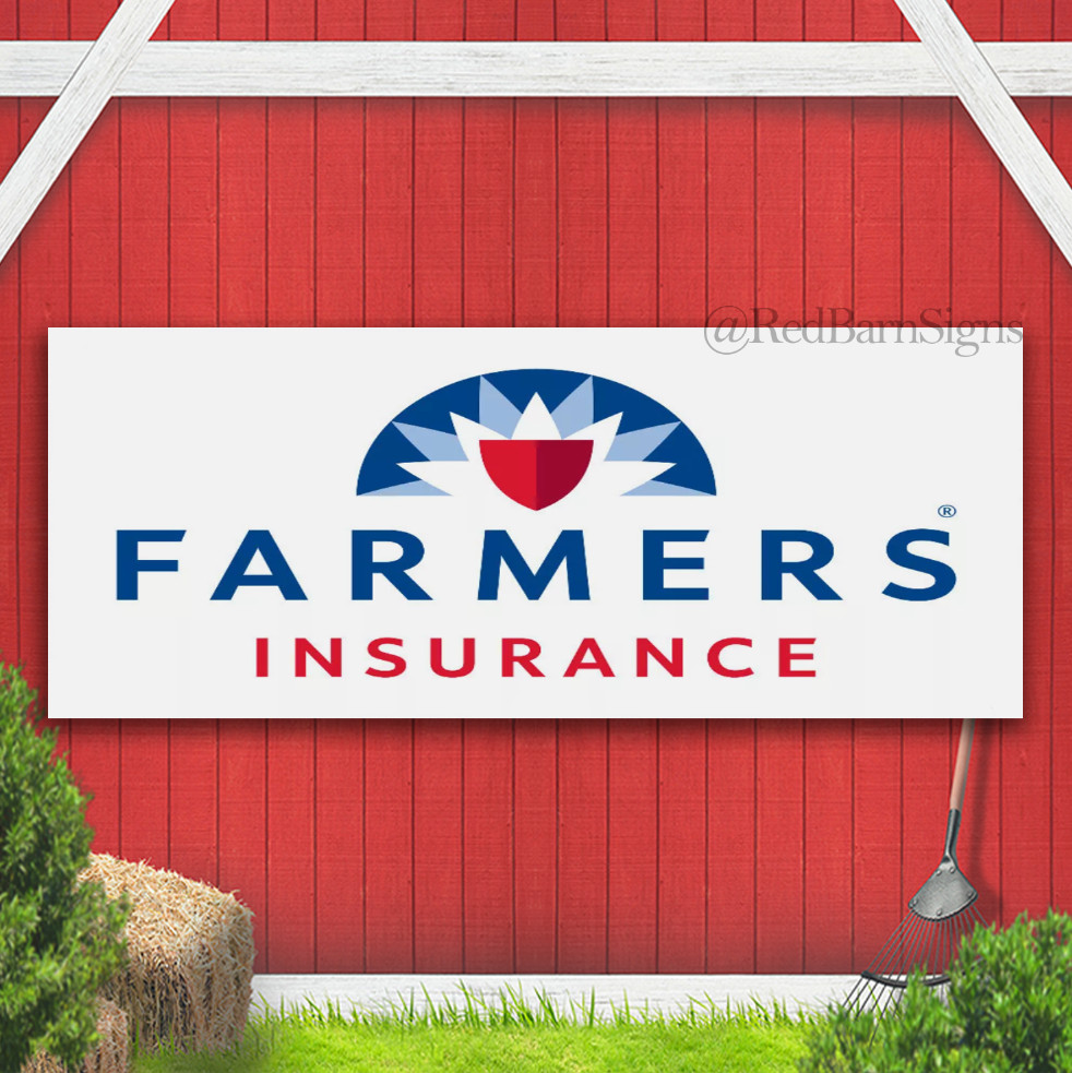 For FARMERS INSURANCE Brand Exposure Vinyl Banner Sign Coverage Broker Office