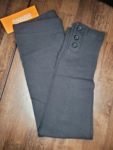 NWT Gymboree RIGHT MEOW Kitty Black Button cuff Leggings Pants Size 5 - Picture 8 of 12