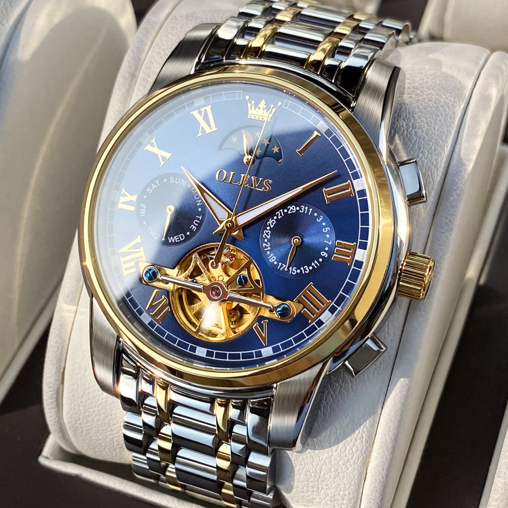 Automatic Watches for Men Skeleton Mechanical Self Winding Luxury Business  Dress | eBay
