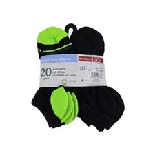Wonder Nation Boys No Show Socks, 20-Pack, Size M 9-2 1/2