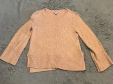 Calvin Klein Jeans Sweater Womens Medium Pink Pullover Crew Neck Jumper Fuzzy