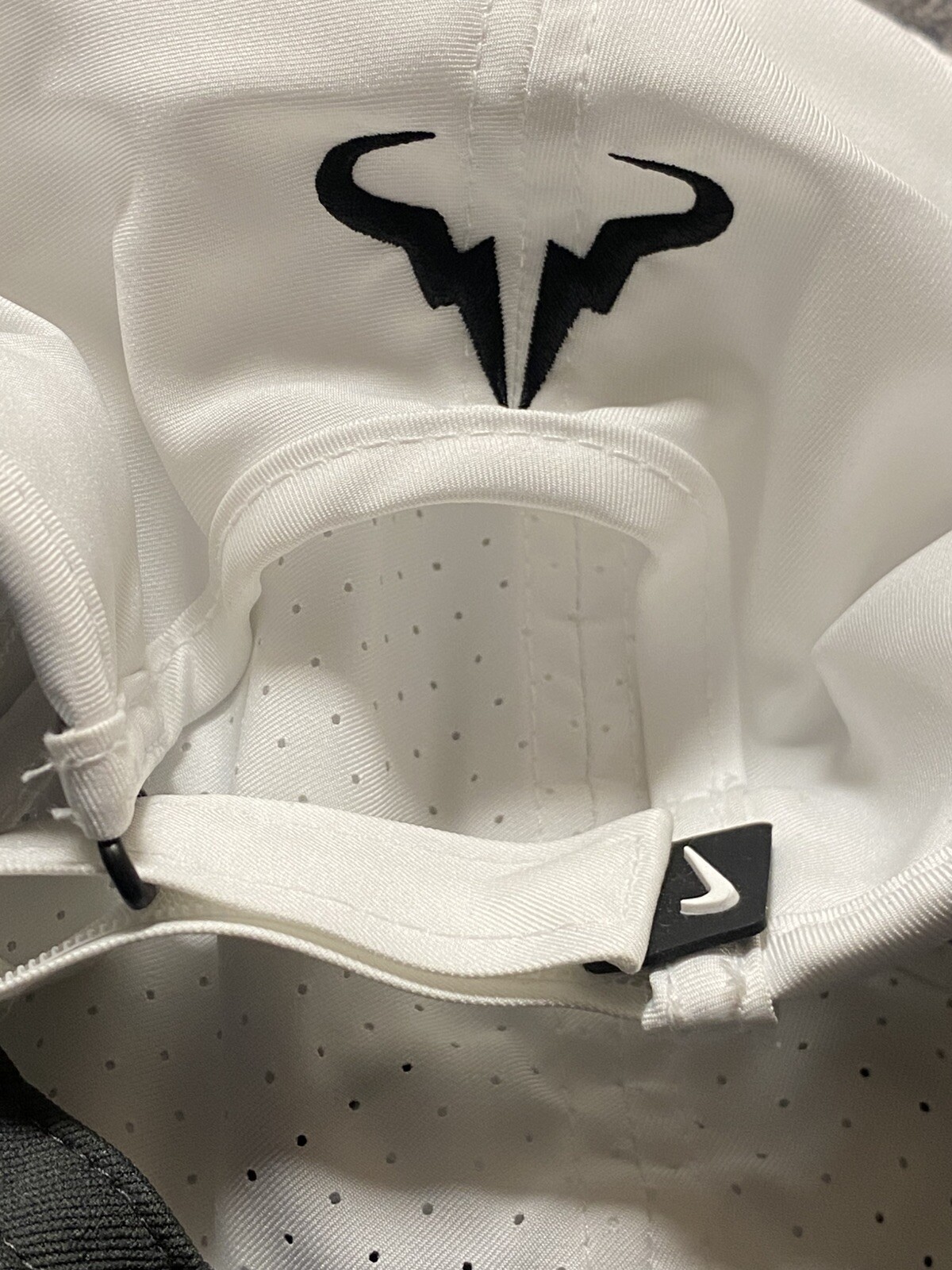 Nike Dri-Fit Rafa Nadal Club Cap Unstructured Hat White SZ L/XL Adult FB5600-100 image 6