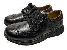 NEW Florsheim Little Boys Size 10.5 Black Leather Wing Tip Oxford Jr. Shoes