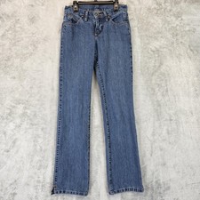 Wrangler Jeans Womens 2 Blue Cowgirl Cut Denim Five Pocket Straight Leg Riding
