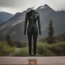 1piece Women Catsuit - M - Black