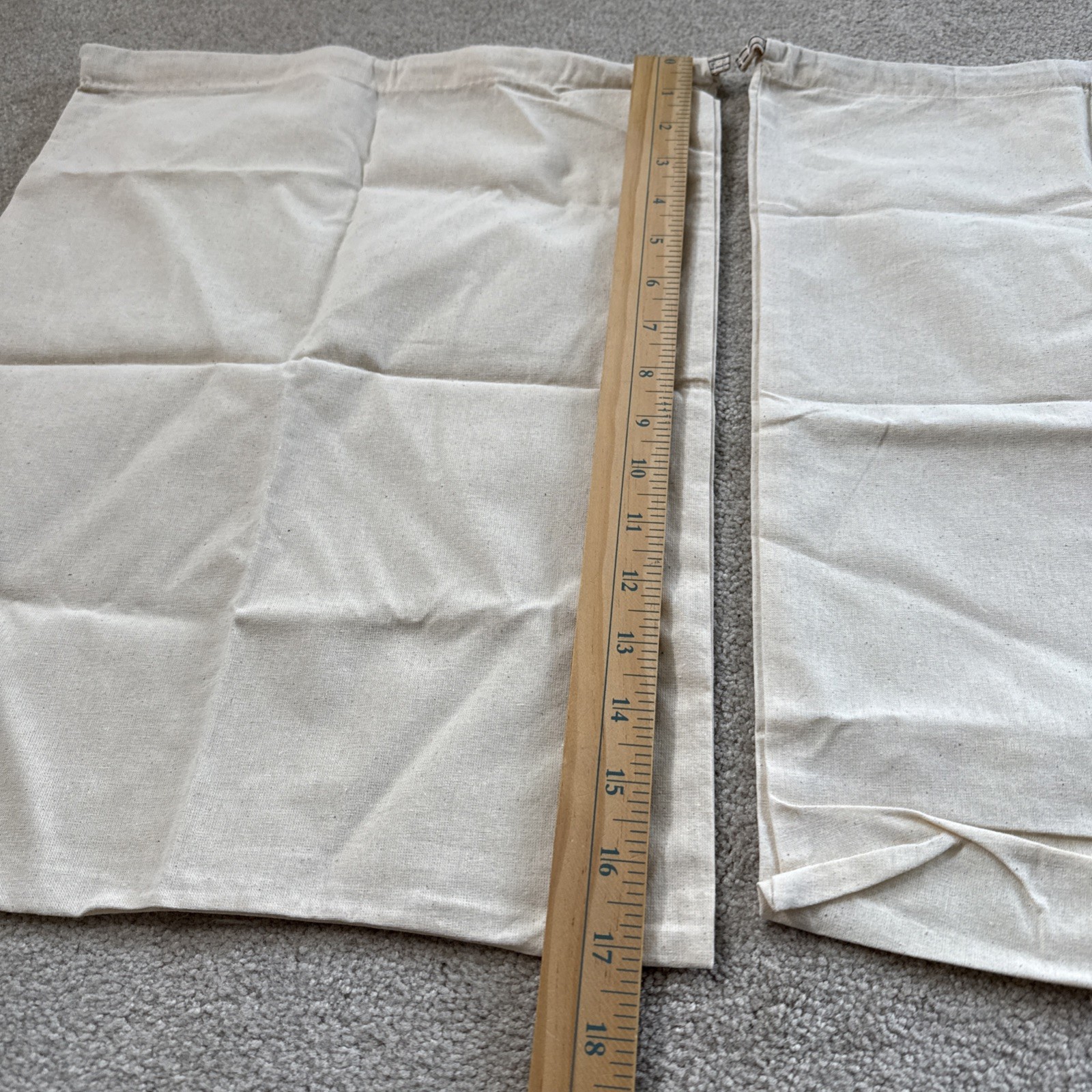 Lot of 2 TORY BURCH 13"x17" Dust Bags Designer Logo Storage Canvas Beige thumbnail 5