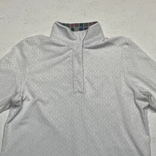 Kerrits Shirt Womens Large White Snap Button Flip Cuff Equestrian Riding Show