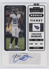 2022 Panini Contenders Rookie Ticket Chigoziem Okonkwo #217 Auto 1cc7