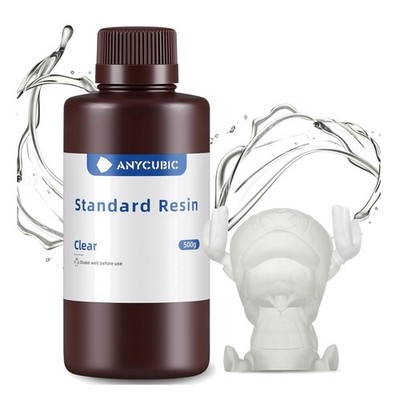 Clear 3D Printer Resin 500g - Quick Curing & High Precision for LCD 3D Printing