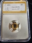 Photo of a 1991 Australian Gold Kangaroo 1/10 oz from an eBay sale