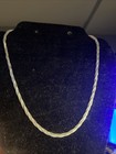 Sterling Silver 925 Italy Braided Herringbone 4.5mm Chain Necklace 18" — photo 3