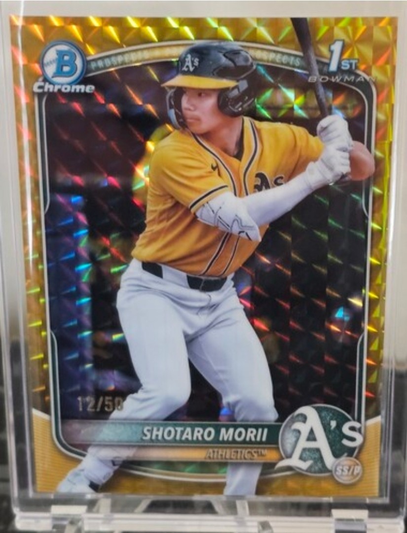 Shotaro Morii 2025 Bowman Chrome 1st GOLD GEOMETRIC REFRACTOR RC /50 #BCP-170