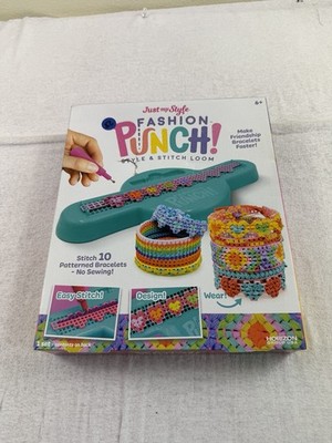 Just My Style Fashion Punch Style & Stitch Loom - Stitch 10 Patterned Bracelets