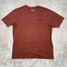 Patagonia Shirt Mens P-6 Logo Tee Organic Cotton Made in USA Red Size M