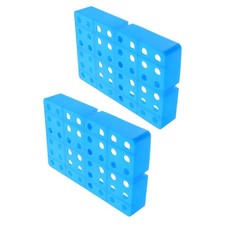 Palets de almacenamiento de plástico duraderos de 2 piezas para almohadillas de rejilla transpirables azules de almacén