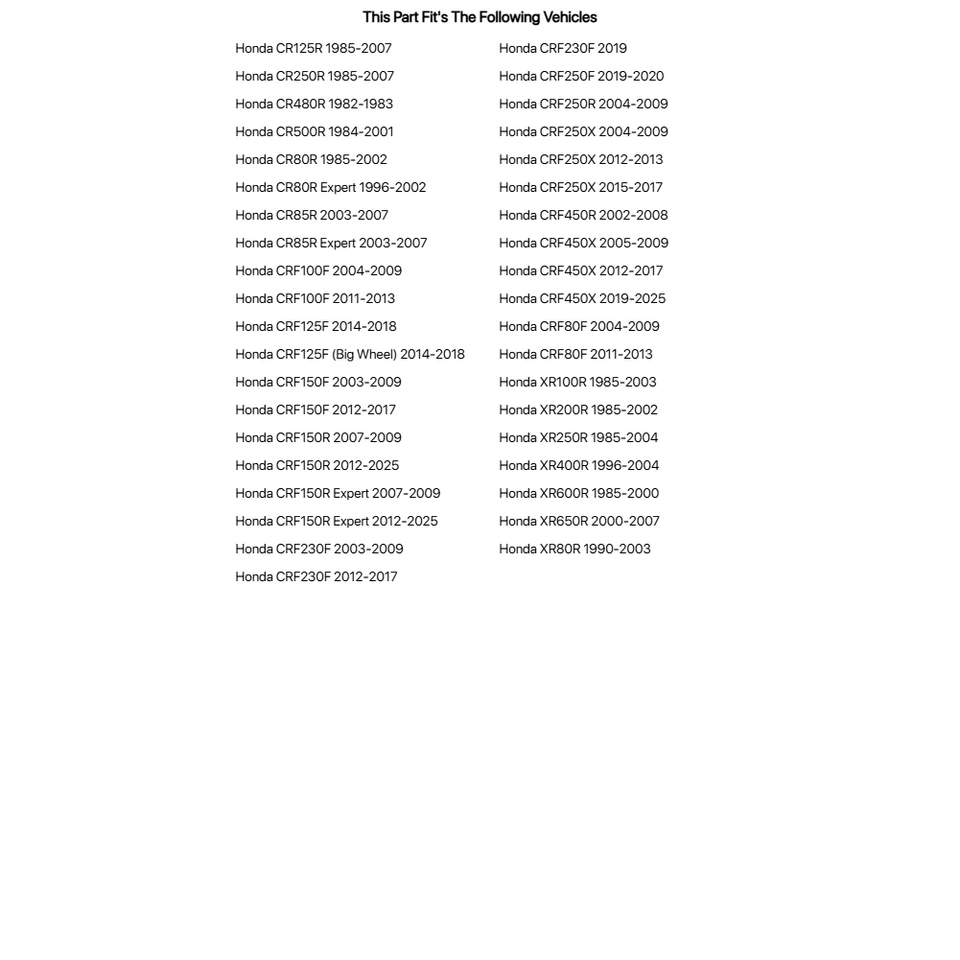 Interruptor de apagado del motor Tusk para Honda CR250R 1985-2007 Foto 4 de 4