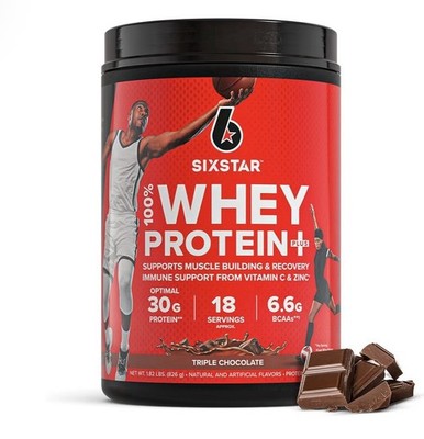 Six Star Whey Protein Powder Plus  Muscle Building and Recovery Formula Exp 9/28