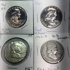 4x Franklin Half Dollars 90% Silver Lot – All Different Dates