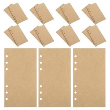 160 Pcs Kraft Paper Notebook Refill Binder Inner Journal Blank Pages Inserts