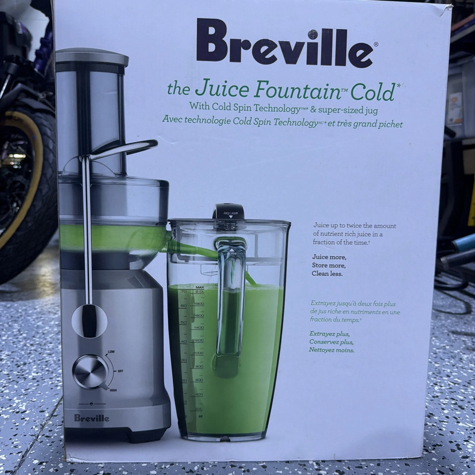 Breville Juicer BJE430SIL Juice Fountain Cold 70 fluid oz, Silver