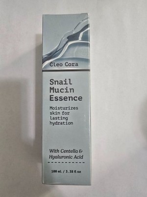 Cleo Cora Snail Mucin Essence Moisturizes Skin 3.38 Fl Oz NIB