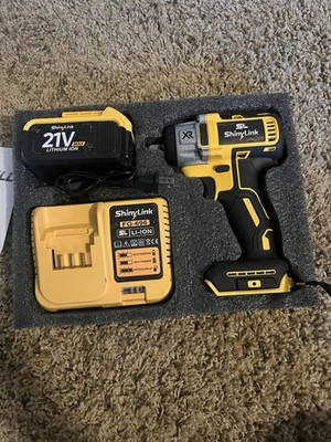 ShinyLink FG-696 21V Brushless Impact Driver Set Lithium-Ion Battery & Charger