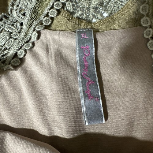 Top senza maniche Pretty Angel taglia XL pizzo tortora lino boho reggenza pizzo vittoriano - Foto 11 di 17