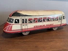 VTG Wolverine No 129 Streamline Railway Tin Litho Pull Toy Train Art Deco - USA