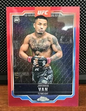 2025 Topps Chrome UFC Joshua Van Rookie True Red Refractor RC /5 UFC CHAMP! 🔥